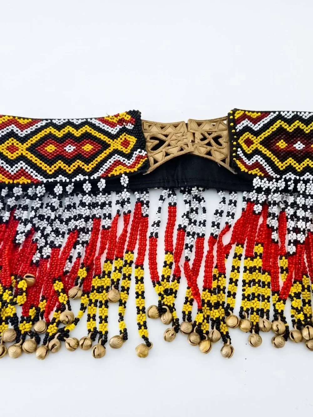 Filipino Gala Belt, Beaded Art, Bronze, Mindanao